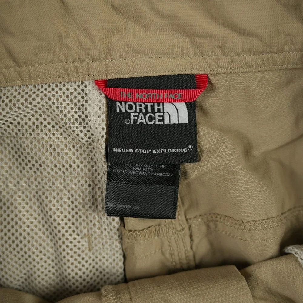 The North Face Cargo Shorts Mens Size 41 Beige Nylon Ripstop‎ Hiking Outdoor Zip